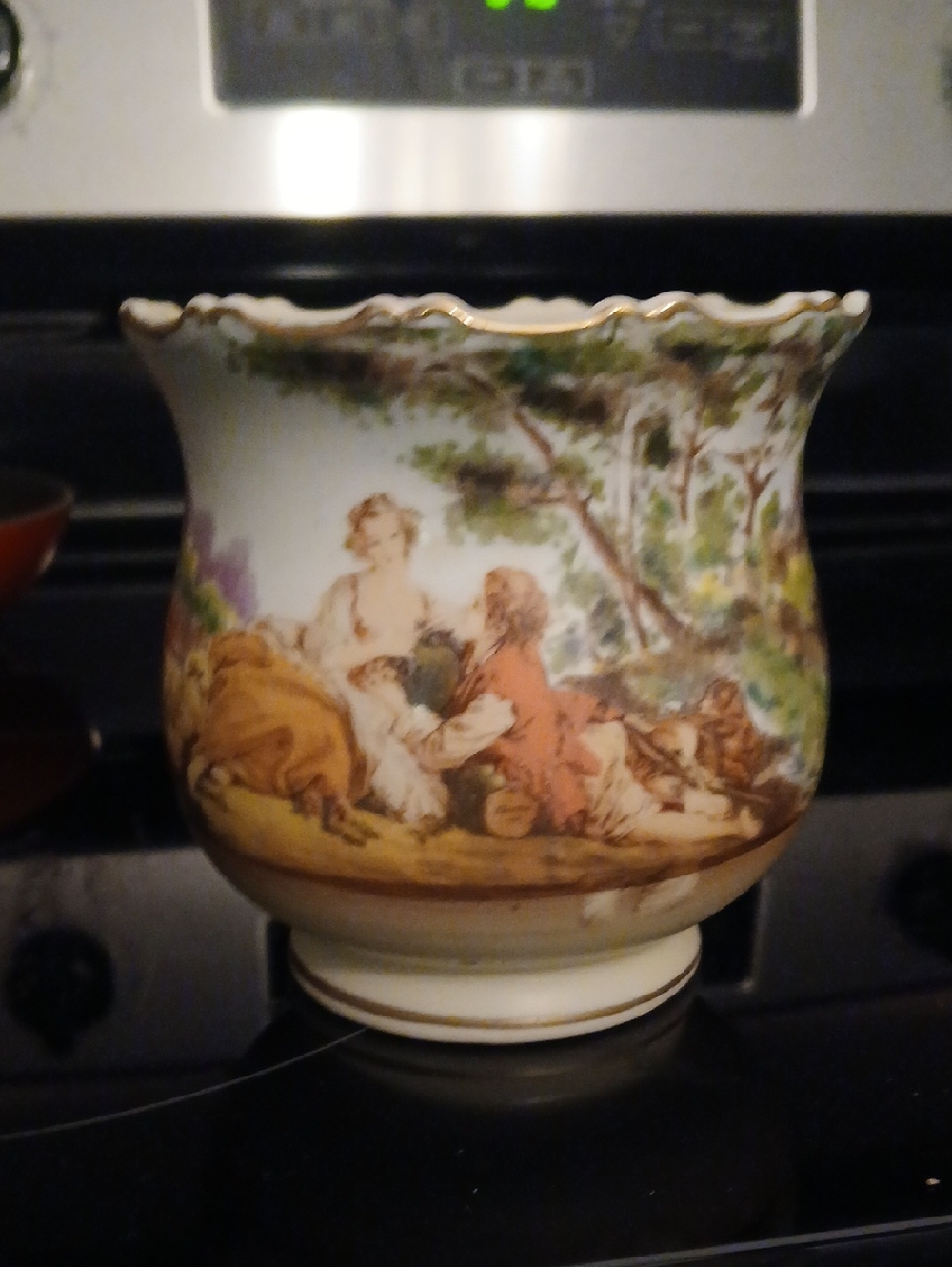 #7324 Ardalt Lenwile China. Hand Painted With Pastoral Scene.  French Toile